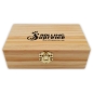 Preview: RAW Holzbox inkl. Rollbrett 2 Fächer Aufbewahrungsbox aus Kiefer für Kiffer 1